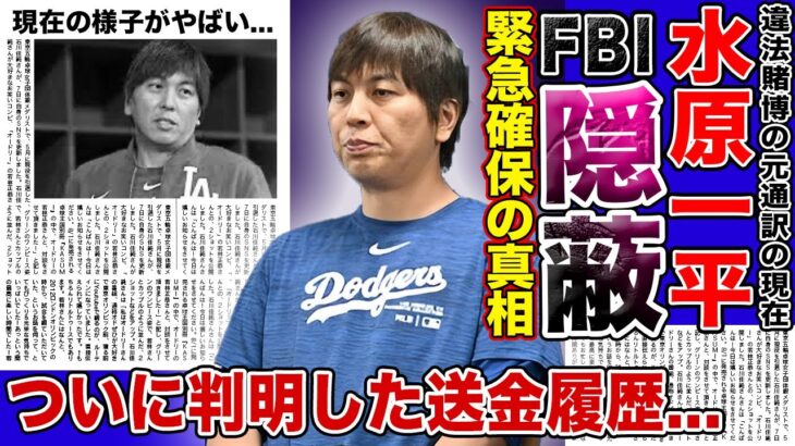 【衝撃】水原一平がFBIに保護されている真相がやばい！！ボウヤー逮捕の為の最終兵器！？ドジャース大谷翔平の嘘がついにバレたか…隠され続けた送金履歴とは…