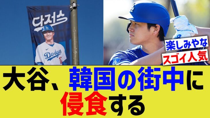 大谷、韓国の街中に侵食する【なんJ プロ野球反応】