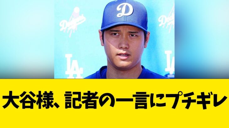 大谷翔平、記者の一言にプチギレ【なんJ反応】