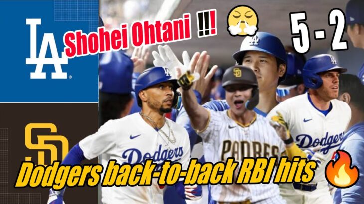 LA Dodgers vs SD Padres [Ohtani 1 Hit – 2 Runs] Dodgers Wins #Dodgers5 #Padres2 | Highlights Today