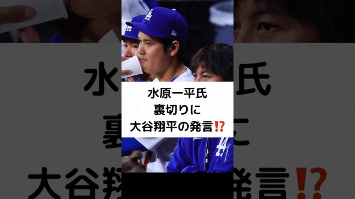 水原一平氏 裏切りに大谷翔平の発言⁉️ #水原一平 #裏切り #大谷翔平 #LA敏腕記者 #スポーツ賭博 #よんチャンTV #shorts