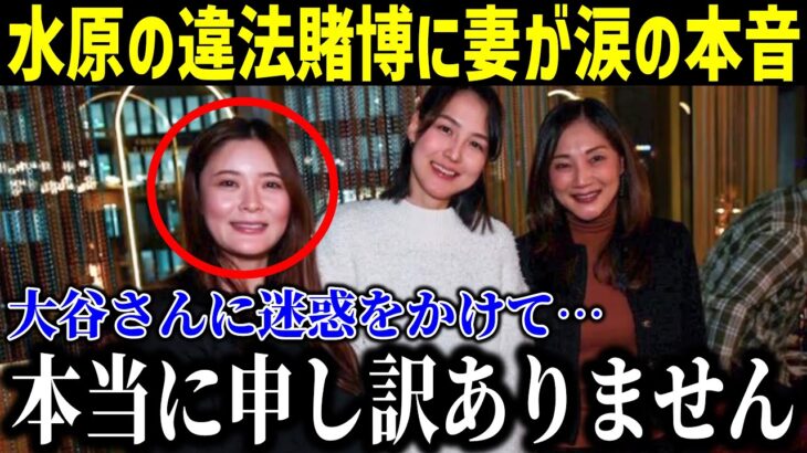 【速報】「大谷さんゴメンなさい…」水原通訳の妻が違法賭博報道で涙のコメント…大谷翔平との関係性について心配の声【最新/MLB/大谷翔平/山本由伸】