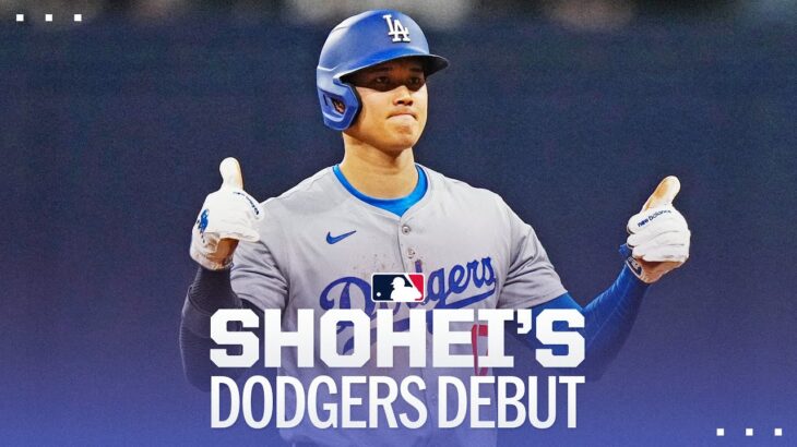 Shohei Ohtani’s FIRST GAME as a Dodger! (First hit, stolen base, RBI AND MORE!)  | 大谷翔平ハイライト