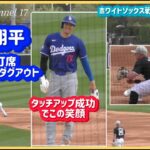 タッチアップ成功で満遍の笑み❗️第一打席ネクストからダッグアウトまで#大谷翔平現地映像 #大谷翔平速報 #ohtanishohei #mbl #ドジャース #dodgers