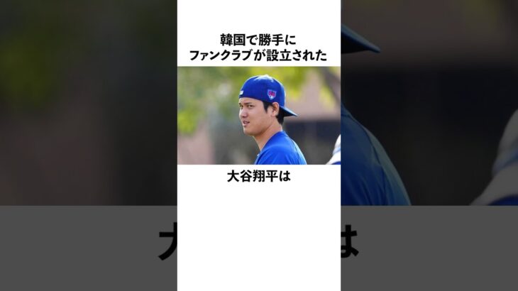 「韓国で勝手に設立された」大谷翔平のファンクラブに関する雑学　#大谷翔平  #ドジャース  #野球  #shoheiohtani