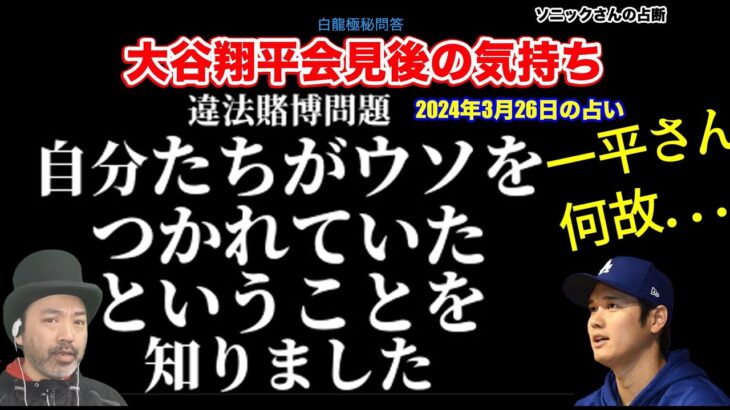 【違法賭博問題会見後】大谷翔平の気持ち【タロットで仲良く】