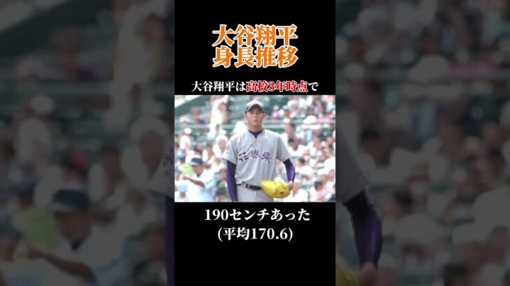 大谷翔平の身長推移#大谷翔平 #大谷