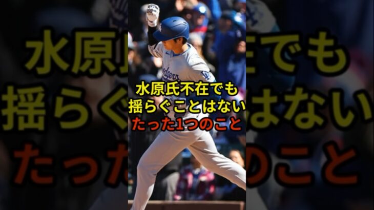 水原氏不在でも揺るがないたった1つのこと#大谷翔平 #野球 #ドジャース #shorts