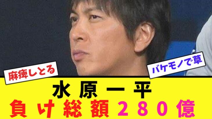 水原一平、負け総額280億【ネット反応集】