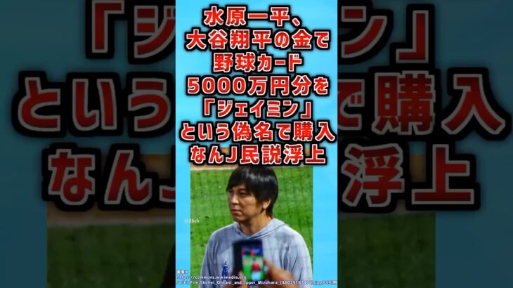 水原一平、大谷翔平の金で5000万円分の野球カードを『ジェイミン』という偽名で購入　なんJ民の可能性も【2ch面白いスレ】