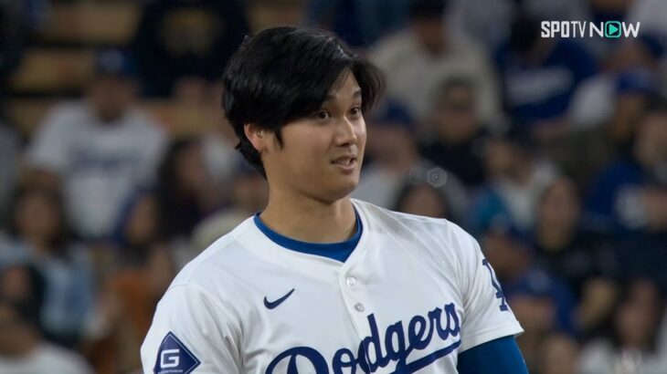 【ドジャース大谷翔平 今季5個目の盗塁！】第2打席は四球で出塁。その後完璧な盗塁を決める ！