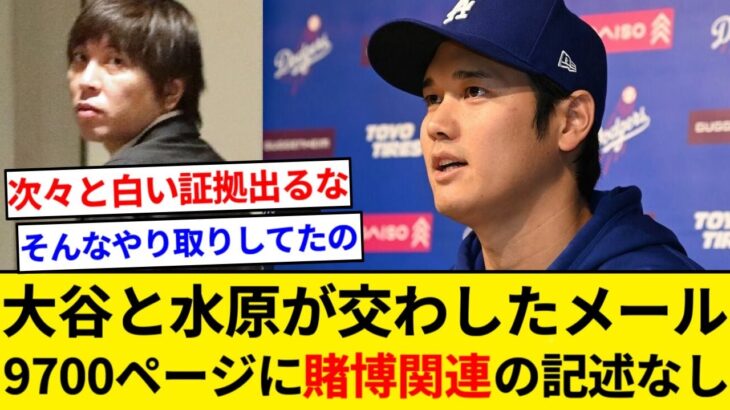 水原一平容疑者が大谷と交わしたメールは９７００ページ！ 賭博関連の記述無く「大谷への疑惑」完全に晴れる　米紙報道【5chまとめ】【なんJまとめ】