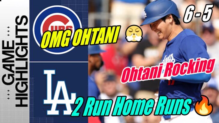 Dodgers vs Cubs [Today Highlights] Ohtani Solo Home Run[Crazy Dodgers] | MLB Highlights