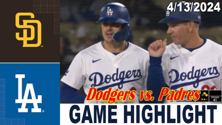 Dodgers vs Padres Highlights | 4/13/2024 | MLB Highlights 2024