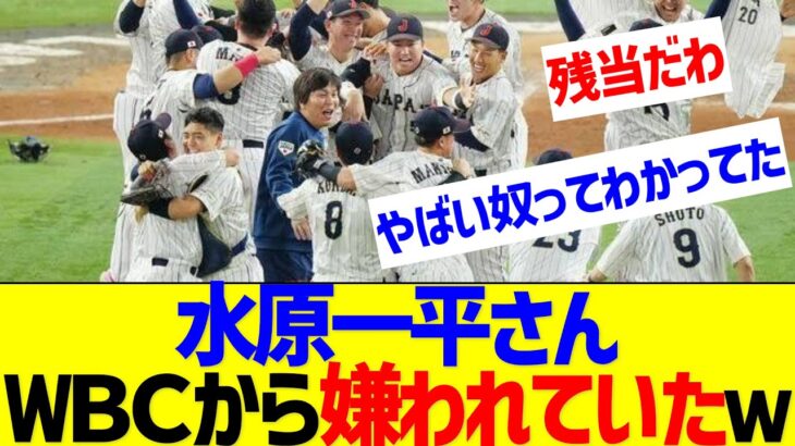 水原一平さんＷＢＣから嫌われていたｗ【なんJ なんG反応】