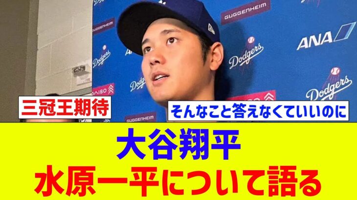 大谷翔平　違法賭博問題で解雇された水原一平氏不在について語る「野球をやるときは考えていない」【なんJ反応】【プロ野球反応集】【2chスレ】【5chスレ】