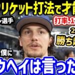 大谷翔平のクリケット練習法で、アウトマンが連日の勝ち越しホームラン！泣ける感謝の言葉「ショウヘイは僕にとって…」【海外の反応/ドジャース/MLB】」