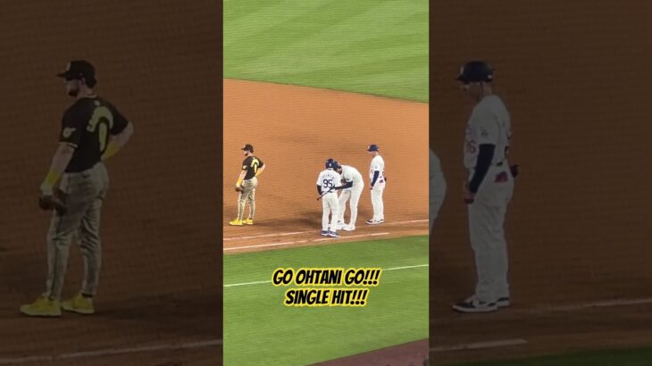 Ohtani Shohei single hit!!! #dodgers #shoheiohtani #大谷翔平 #ohtani #ドジャース