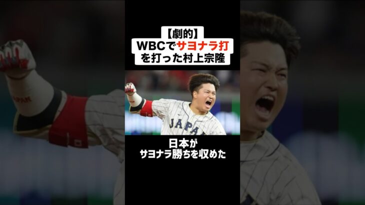 【劇的】WBCでサヨナラ打を打った村上宗隆がやばすぎる #プロ野球 #野球 #wbc #村上宗隆