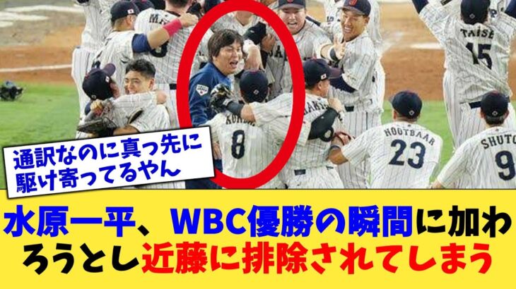 水原一平、WBC優勝の瞬間に加わろうとし近藤に排除されてしまう【なんJ プロ野球反応集】【2chスレ】【5chスレ】