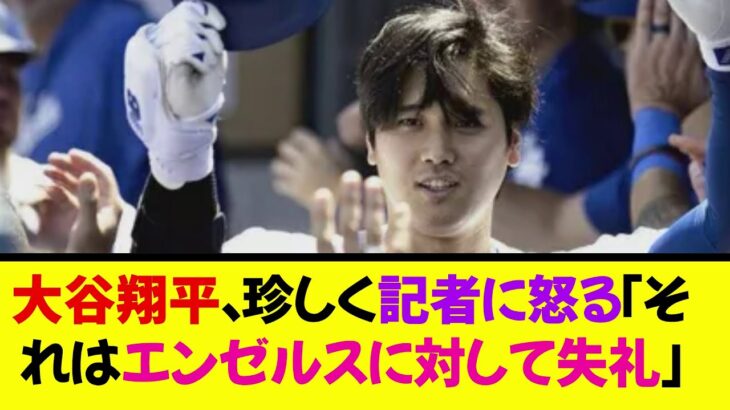 大谷翔平、珍しく記者に怒る「それはエンゼルスに対して失礼」《なんj反応集》