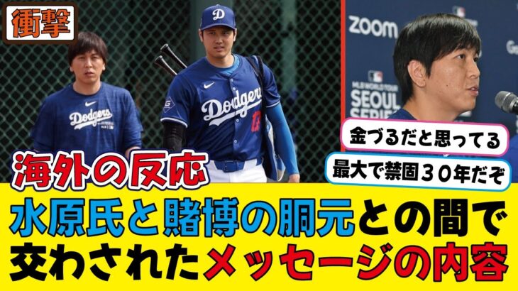 胴元すらもドン引きさせた水原一平氏の犯罪告白メールの内容【海外の反応】大谷翔平