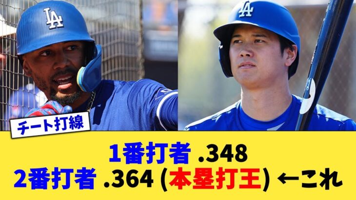 1番打者 .348　2番打者 .364 (本塁打王)←これ【なんJ プロ野球反応集】【2chスレ】【5chスレ】