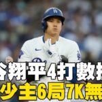 大谷翔平本季首打1棒「繳白卷」！道奇「少主」6局7K無失分率道奇2連勝@newsebc #MLB看東森