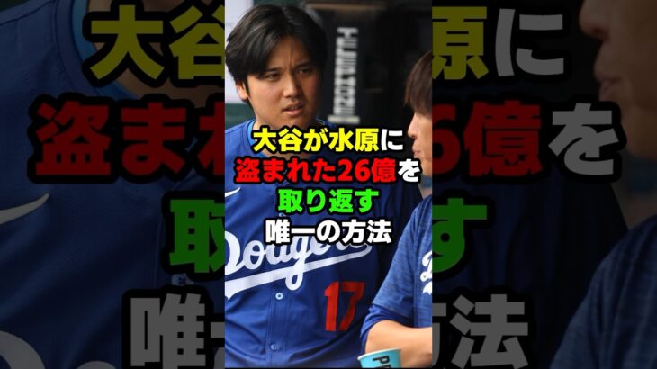 水原一平に盗まれた26億円を取り返す方法が⁉#プロ野球 #大谷翔平 #野球 #shoheiohtani