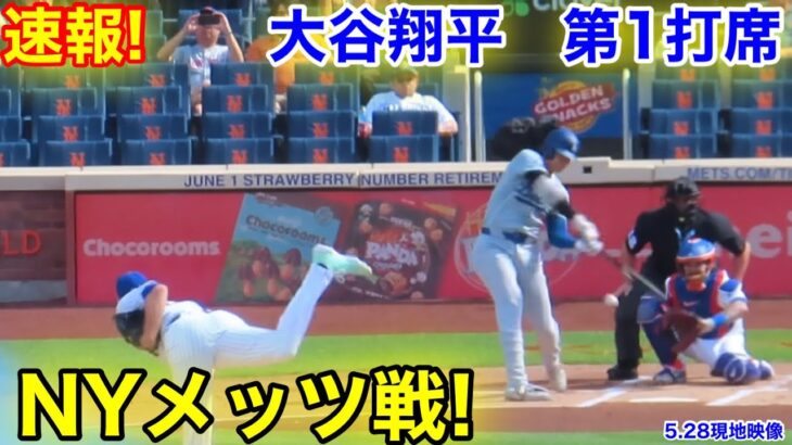 速報！大谷翔平　NYメッツ初戦！第1打席【5.28現地映像】ドジャース0-0メッツ2番DH大谷翔平  1回表1死ランナーなし