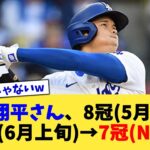 大谷翔平さん、8冠(5月中旬)→0冠(6月上旬)→7冠(Now!!)【なんJ プロ野球反応集】【2chスレ】【5chスレ】