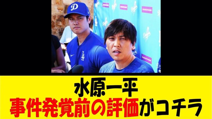 水原一平、事件発覚前の評価がコチラ【反応集】【野球反応集】【なんJ なんG野球反応】【2ch 5ch】