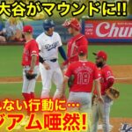 【超感動】試合中なんと大谷がマウンドに！信じられない行動にスタジアム唖然！現地映像