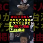 WBCで日本人がありがとう台湾のプラカードを掲げた理由 #野球#台湾#野球解説