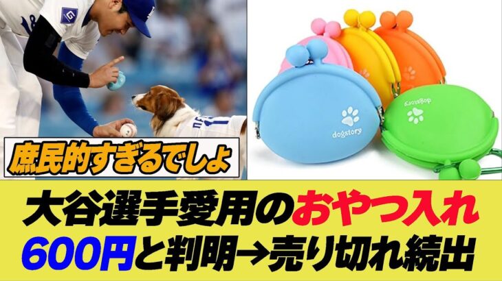 大谷翔平選手愛用のおやつ入れ600円と判明→既に売り切れる事態に【反応集】【野球反応集】【なんJ なんG野球反応】【2ch 5ch】