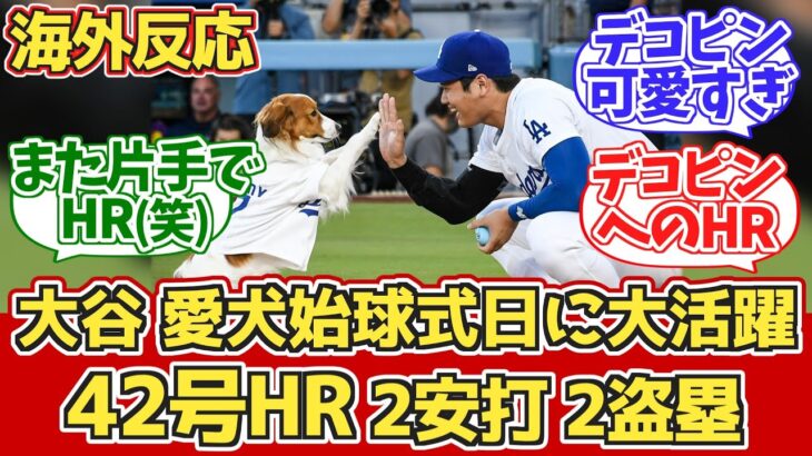 【海外の反応】大谷デコピンデーで大活躍!ドジャースファン反応 8.29 vs オリオールズ【大谷翔平42号ホームラン】