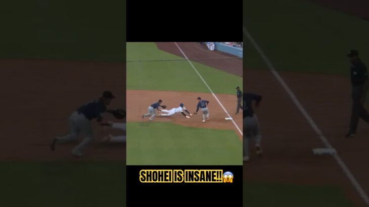 SHOHEI OHTANI ESCAPES BEING TAGGED!!!😱#shorts #mlb #baseball