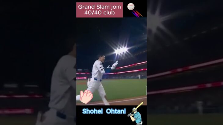 Shohei Ohtani history Grand Slam joins 40/40 club  #shortvideo #shortfeed #shorts #fyp