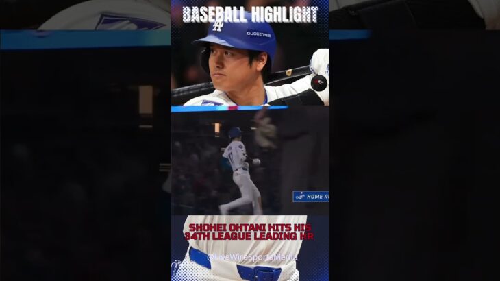 Shohei Ohtani hits his 34th league leading HR. #shoheiohtani #ladodgers #mlb