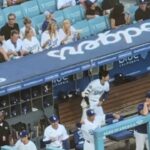 Shohei Ohtani in dugout pregame