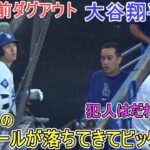 試合直前ダグアウト～ウィルくんの肩にボールが落ちて来てビックリする２人！～【大谷翔平選手】Shohei Ohtani vs Mariners 2024