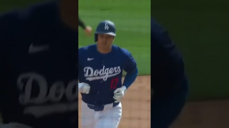 Shohei Ohtani’s first Dodger Homerun #mlb #blowup #shorts #shoheiohtani