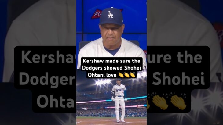 Clayton Kershaw and the Dodgers honored Shohei Ohtani 🫡 #baseball #shorts