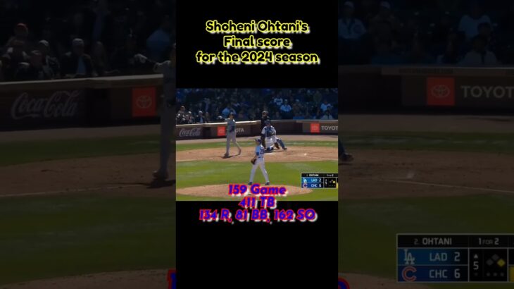 [MLB] Shohei Ohtani’s final results for the 2024 season #ohtani  #shohei  #ladodgers  #mlb