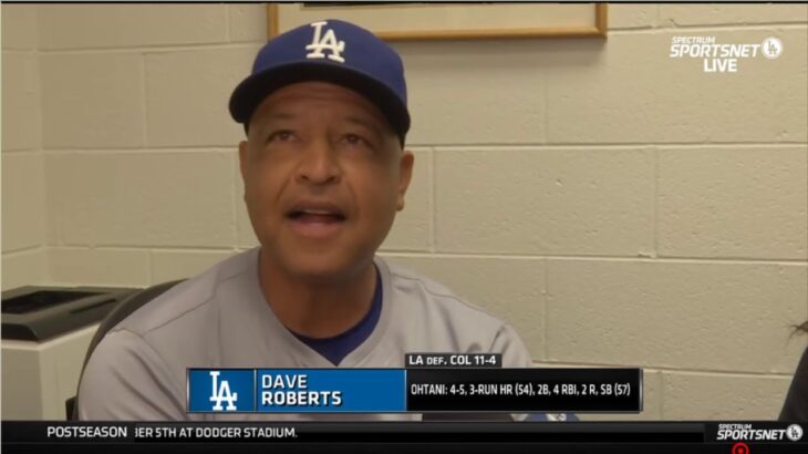 PostGame Interview| Roberts react to Ohtani stays hot with another 4-hit game as Dodgers def Rockies