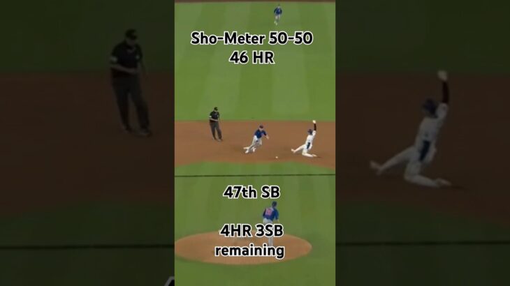 Shohei Ohtani 50-50 Sho-Meter 47th Stolen Bases