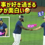 最高のライバル‼️大谷の事が好き過ぎるオズナが面白い🤣【現地映像】ShoheiOhtani Dodgers