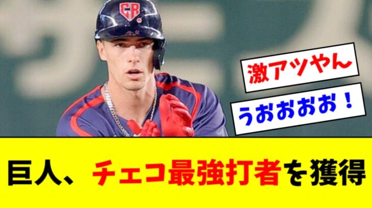 【朗報】巨人、WBCで佐々木朗希から簡単に打ったチェコの選手を獲得ｗｗｗｗ