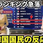 【WBC】韓国が世界ランキング急落に激怒。韓国が弱くなった理由とは？ランキング1位日本も他人事と言えなくなった高野連のあるルール改正とは？