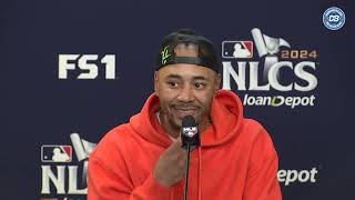 2024 NLCS: Mookie Betts talks Shohei Ohtani, Yoshinobu Yamamoto & reluctantly taking 500 swings